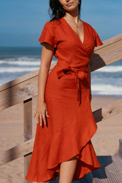 Annika Dress, Burnt Orange