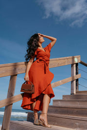 Annika Dress, Burnt Orange