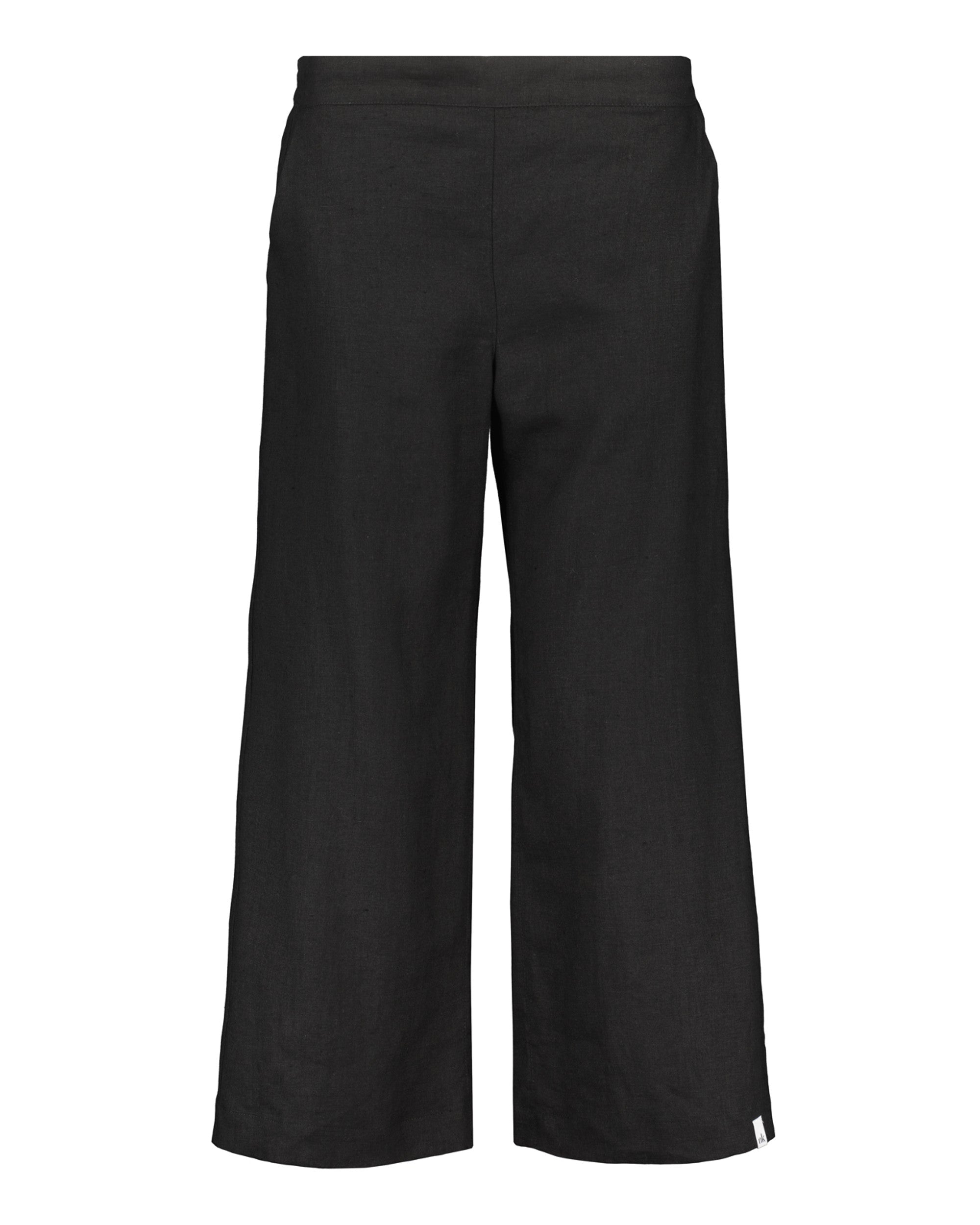 Culottes pellavahousut, Stonewashed Black