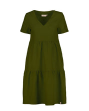 Pellava Kerrosmekko, Olive Green