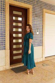 Annika Dress, Crystal Teal
