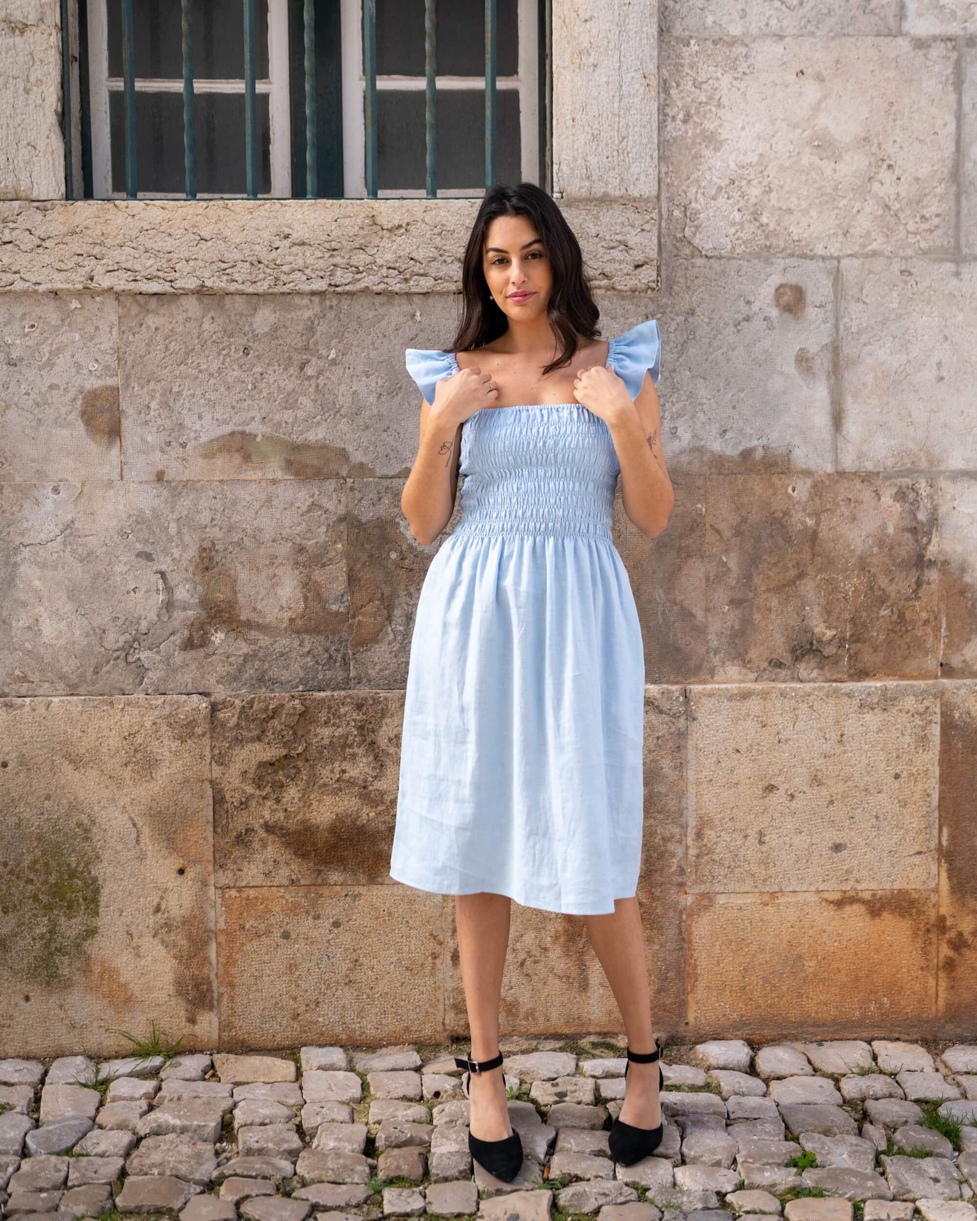 Ariela Dress, Sky Blue