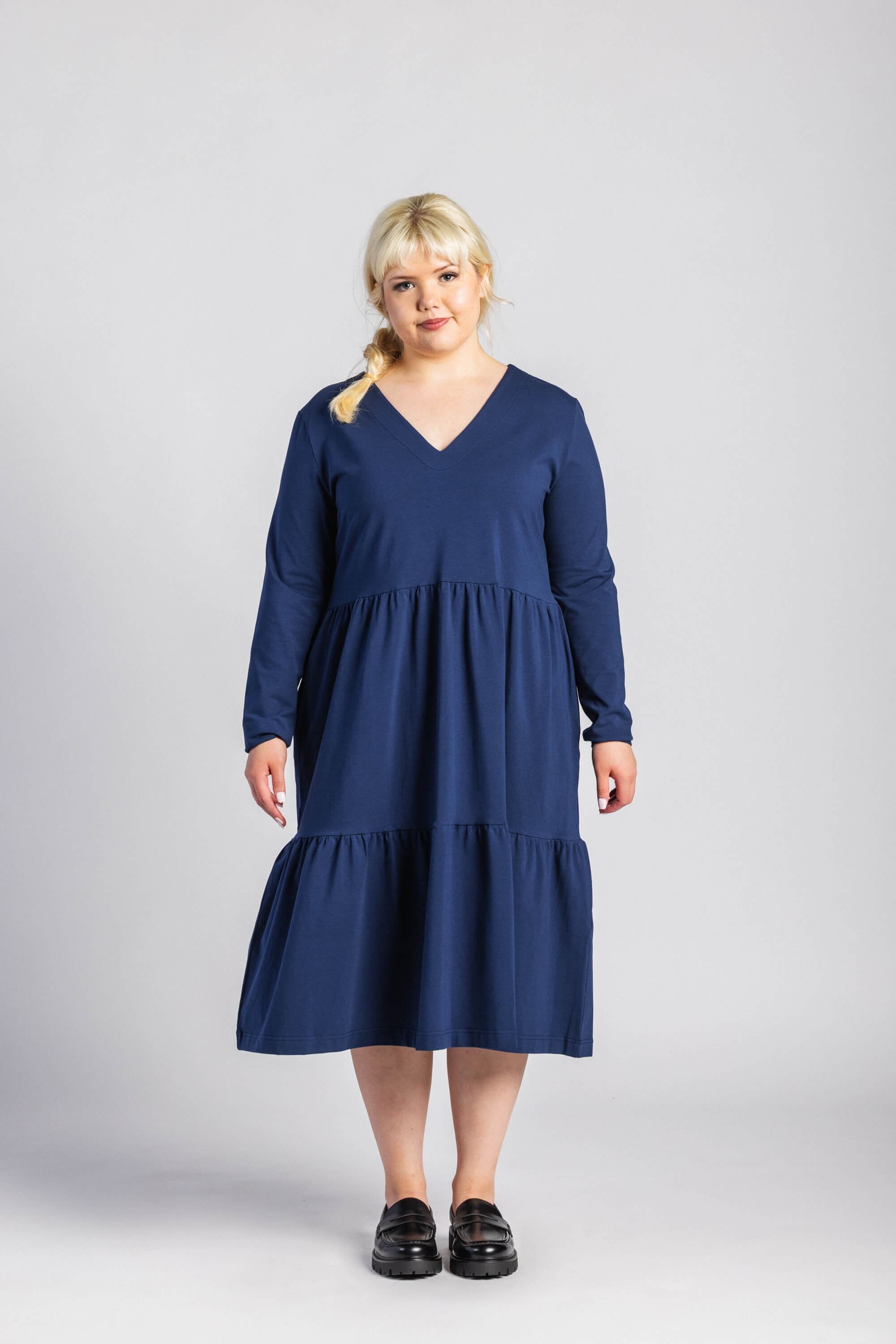Amélie Dress kerrosmekko, Dark Cobalt