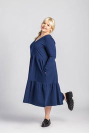 Amélie Dress kerrosmekko, Dark Cobalt
