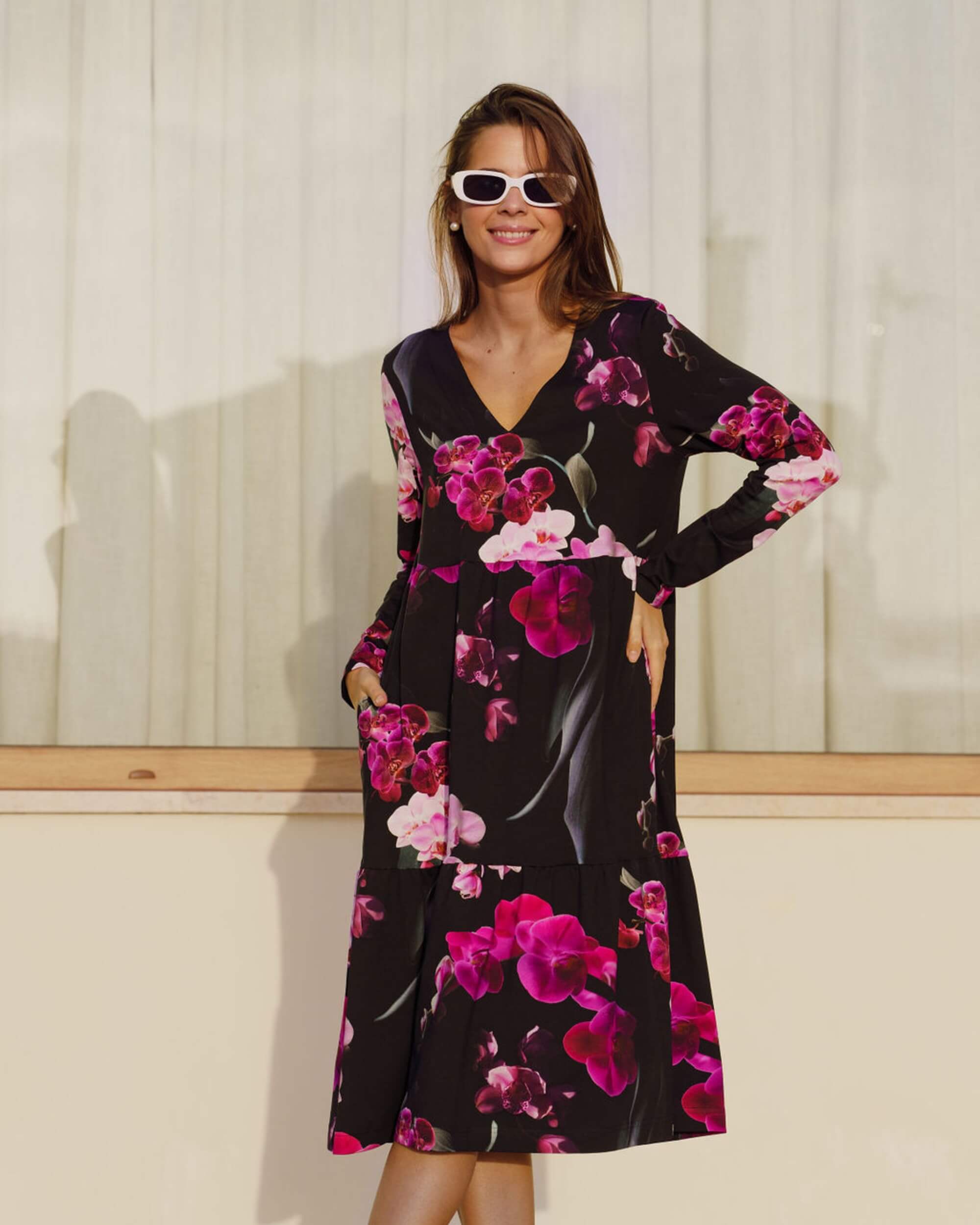 Amélie Dress kerrosmekko, Orchid