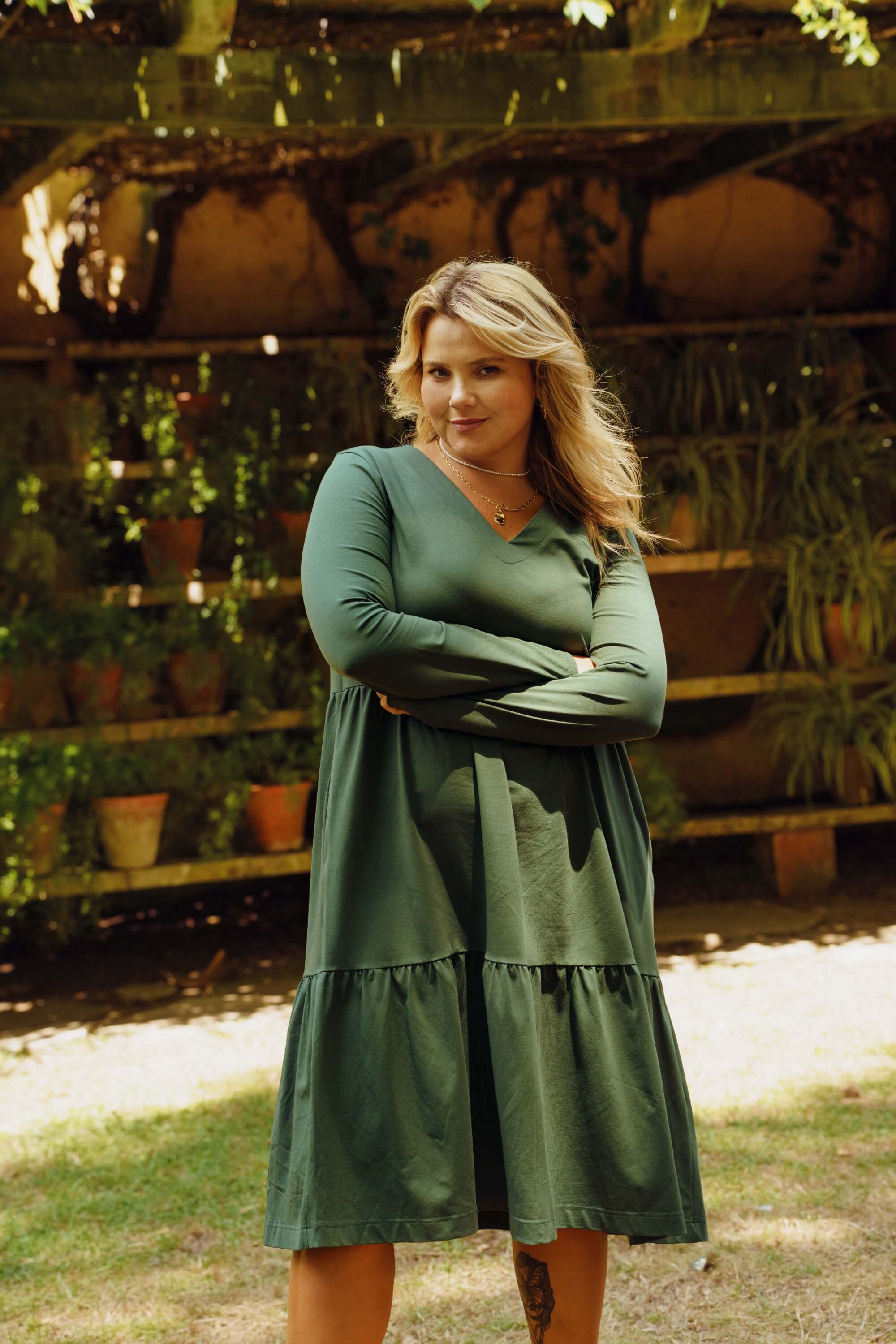 Amélie Dress kerrosmekko, Evergreen