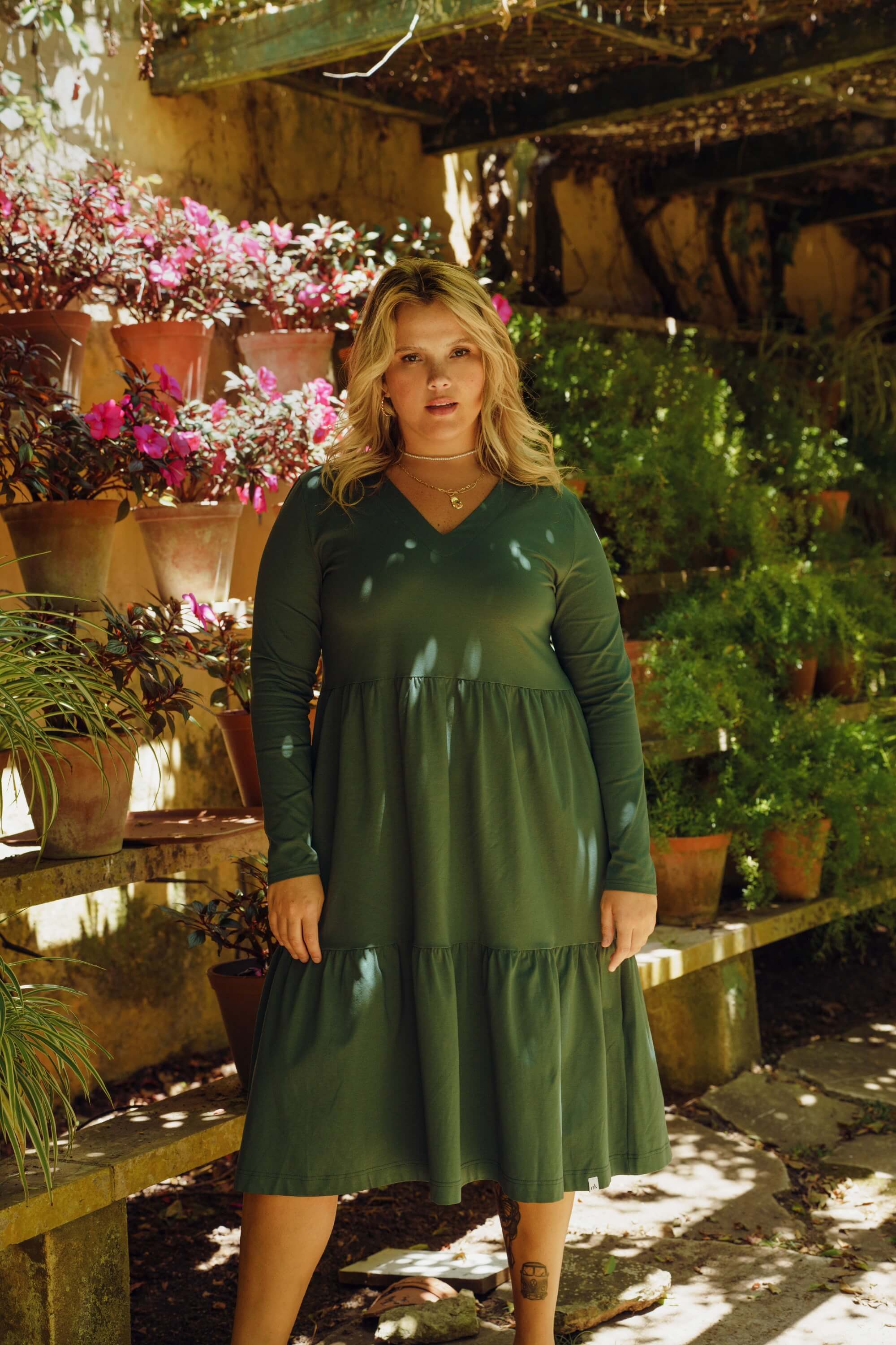 Amélie Dress kerrosmekko, Evergreen