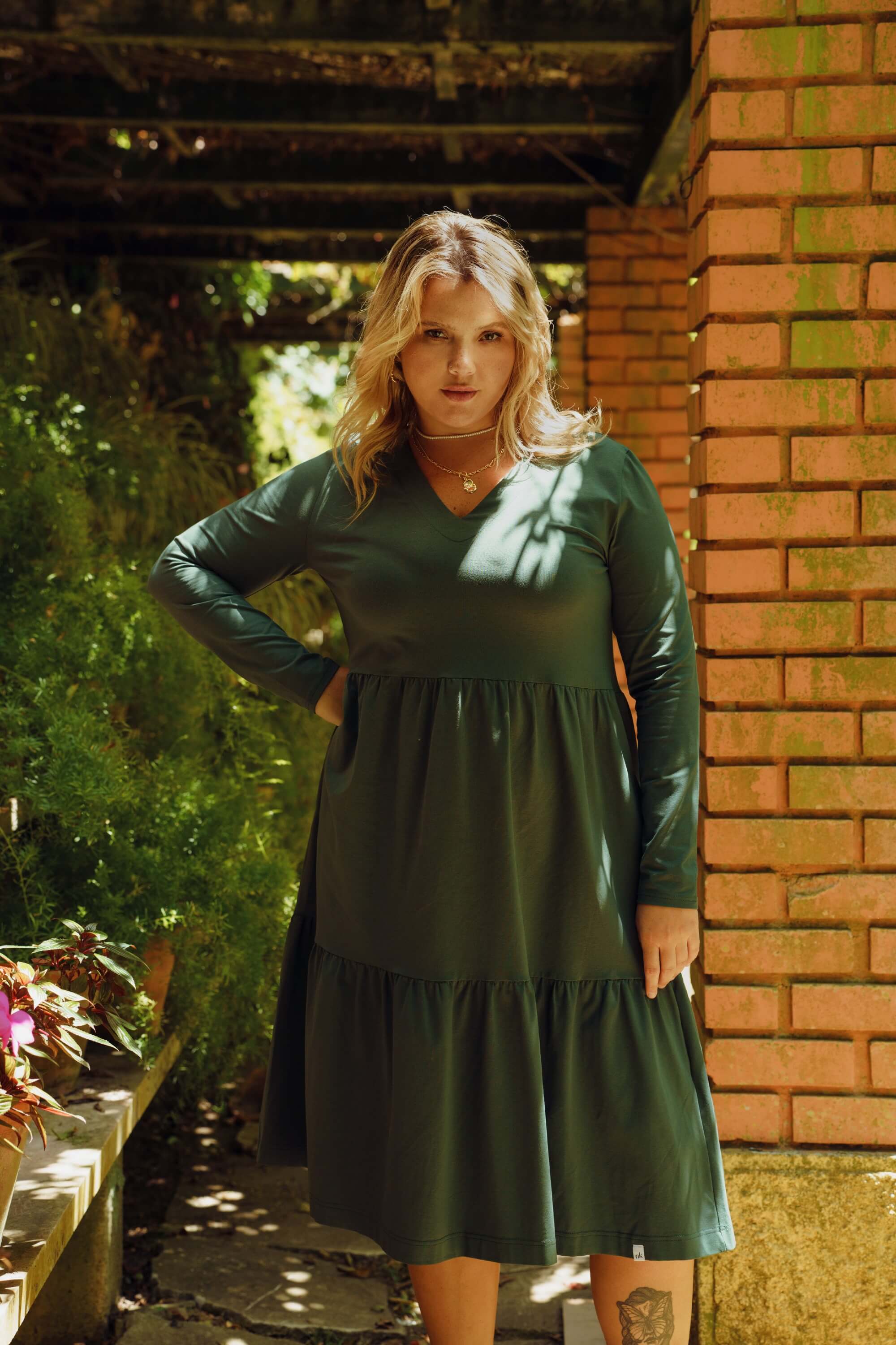 Amélie Dress kerrosmekko, Evergreen