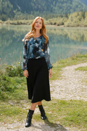 Ava Blouse, Blue Iris