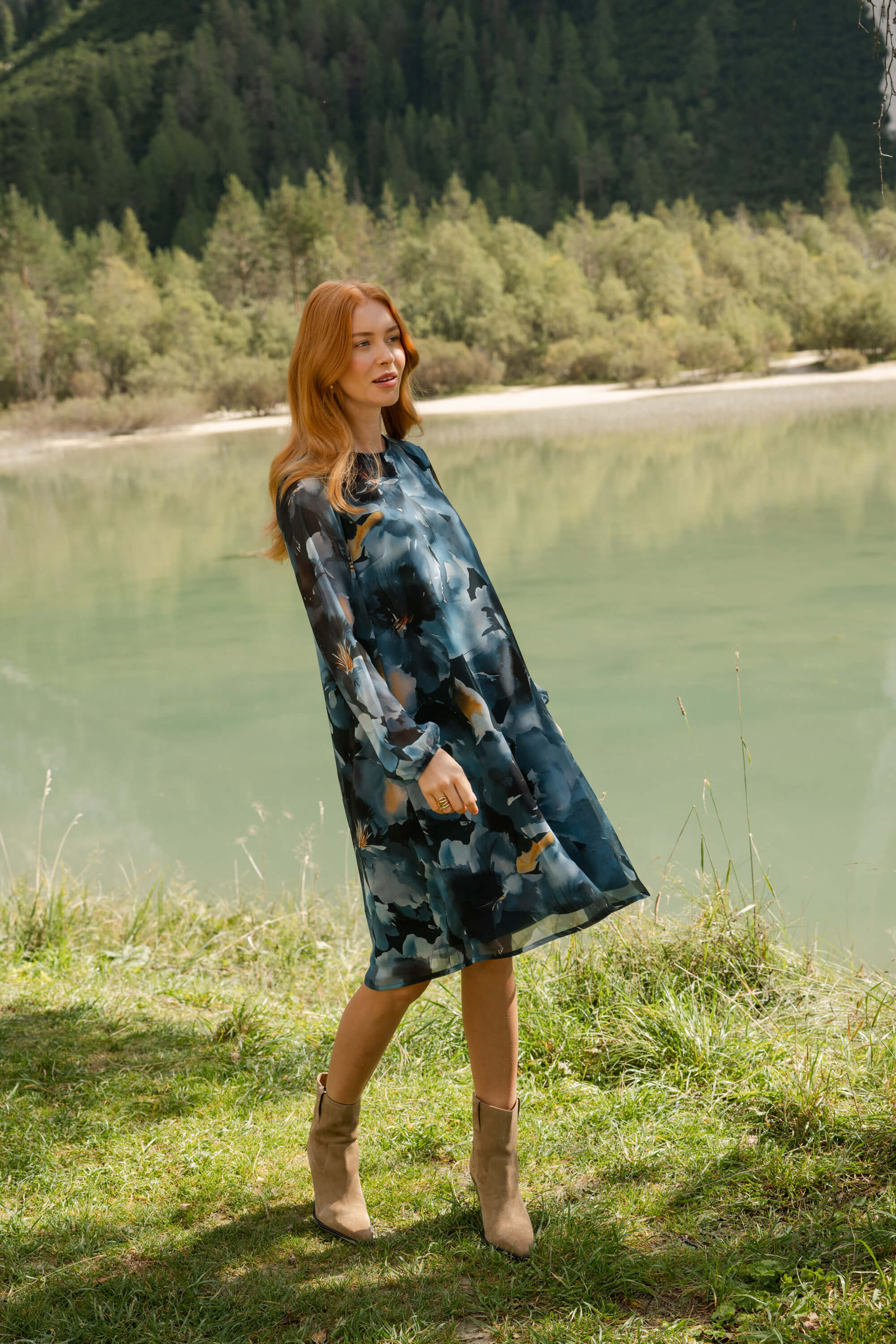 Ava Dress, Blue Iris