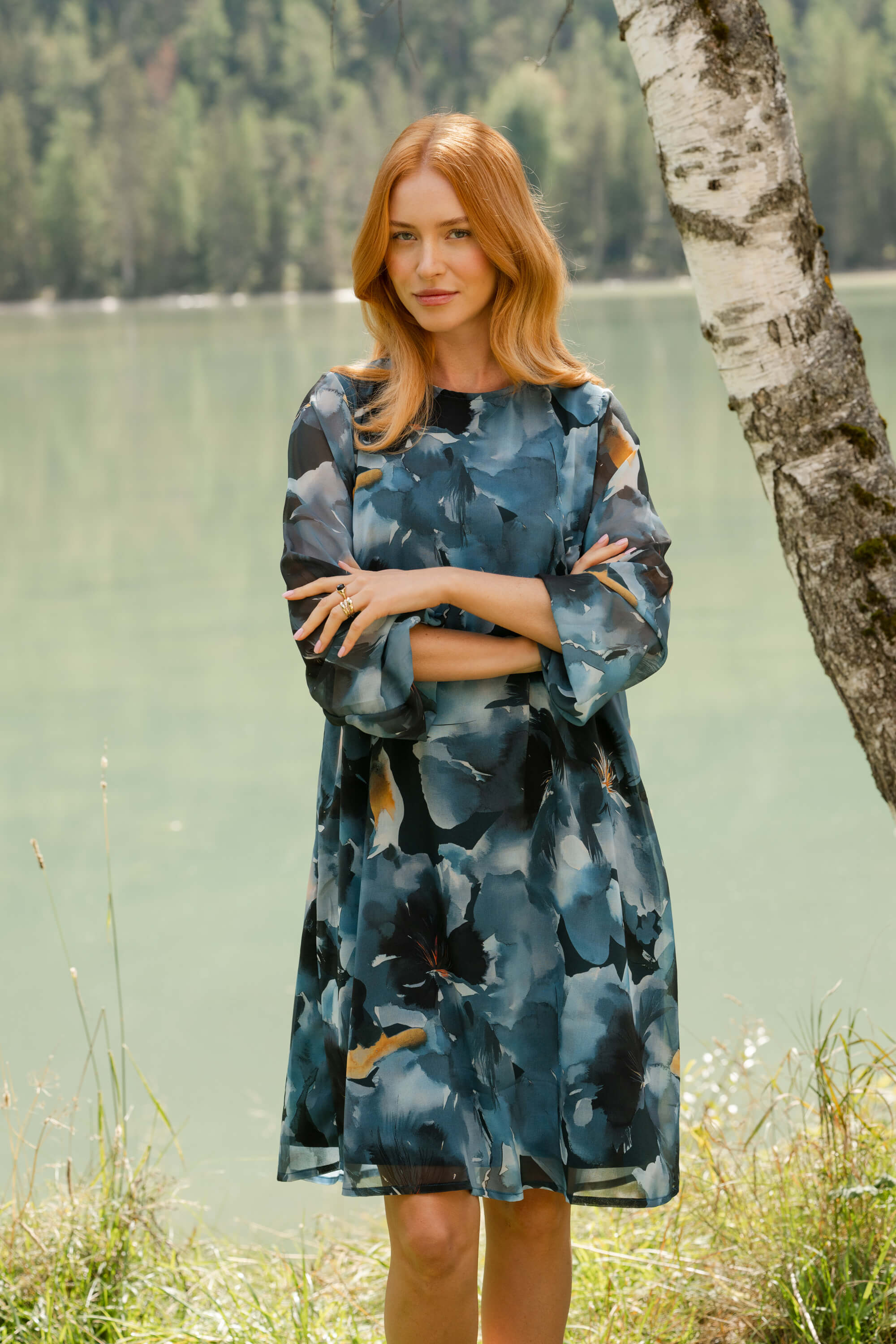 Ava Dress, Blue Iris