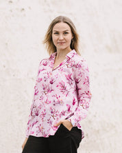 Hemd mit Chloe-Kragen, Ballett der Blüten