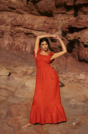 Bianca Dress, Burnt Orange
