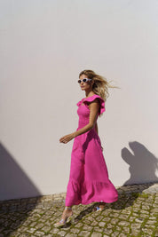 Bianca Dress, Candy Pink