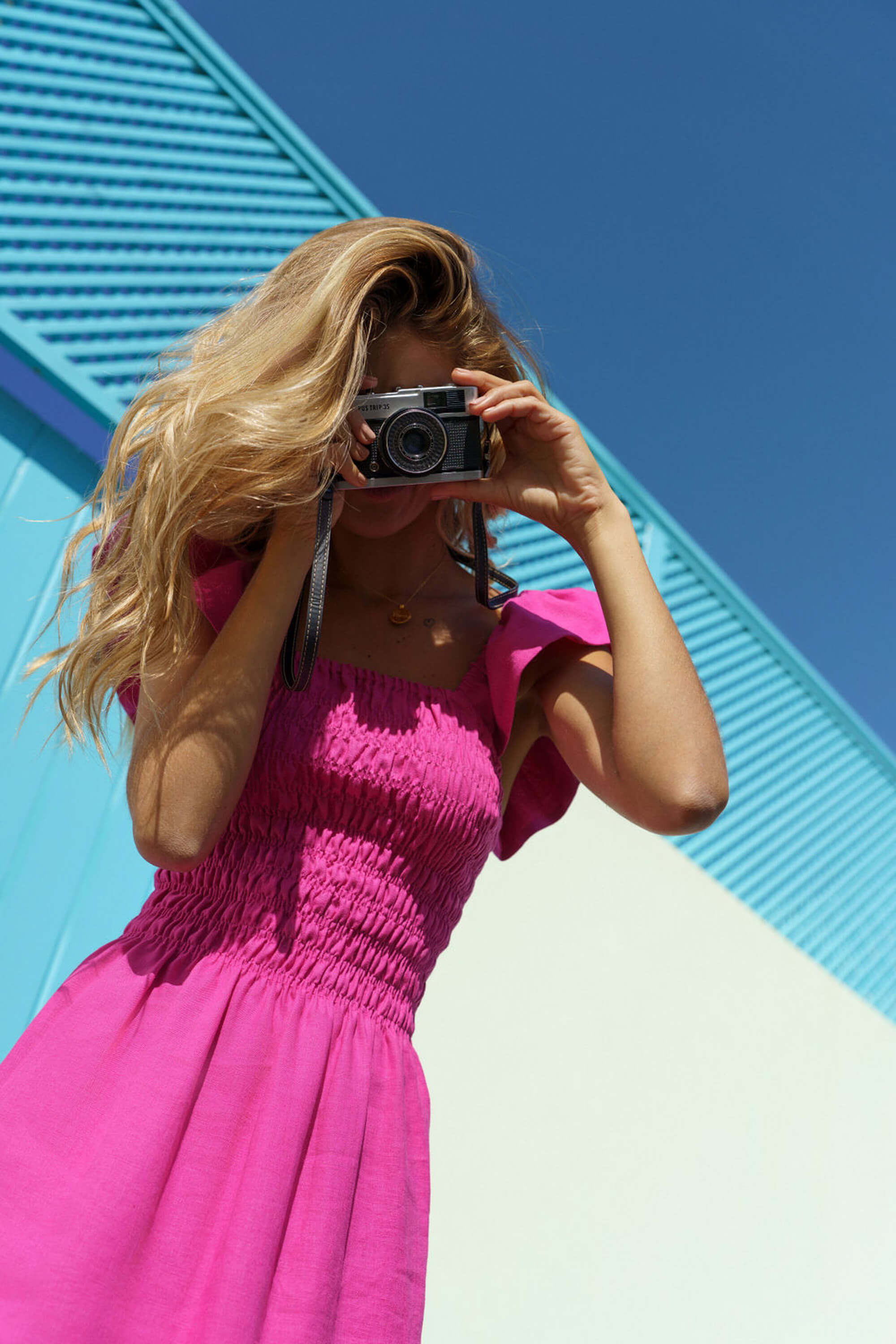 Bianca Dress, Candy Pink