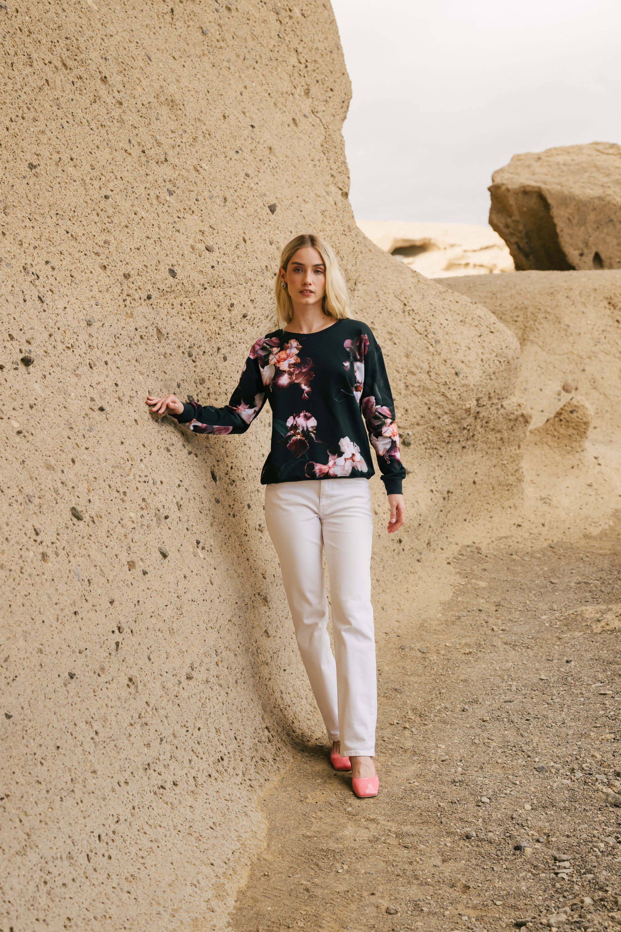 Casual Chic Print Shirt, Luna