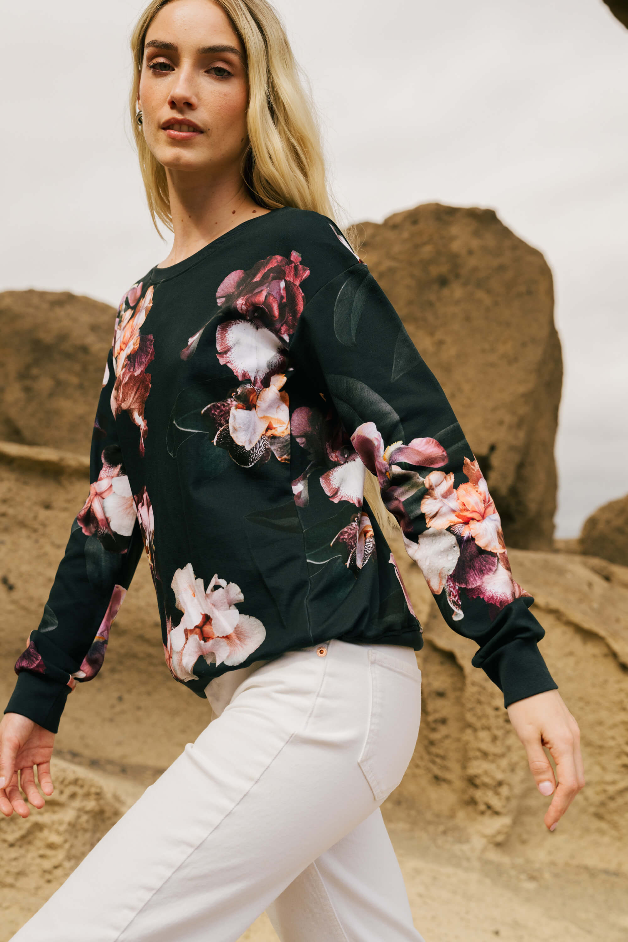 Casual Chic Print Shirt, Luna