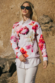 Casual Chic Print Shirt, Sorbet