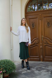 Classic Midi Skirt, Emerald