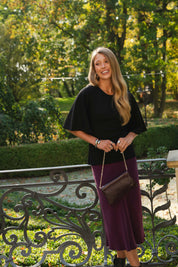 Classic Midi Skirt, Plum