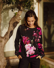 Casual Chic Print Shirt, Orchid