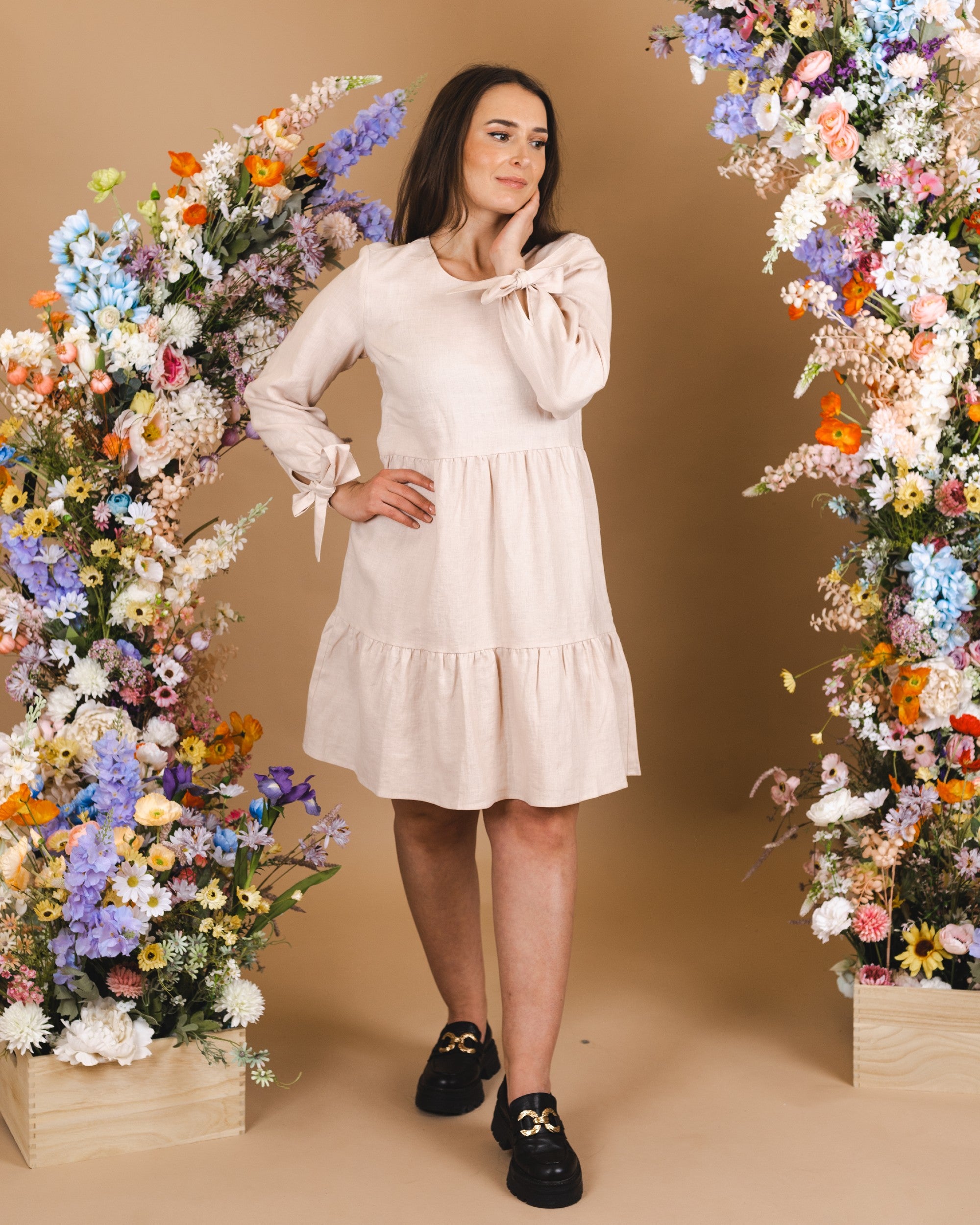 Hailey Dress, Sandshell