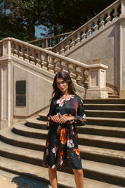 Hailey Dress, Copper Flower
