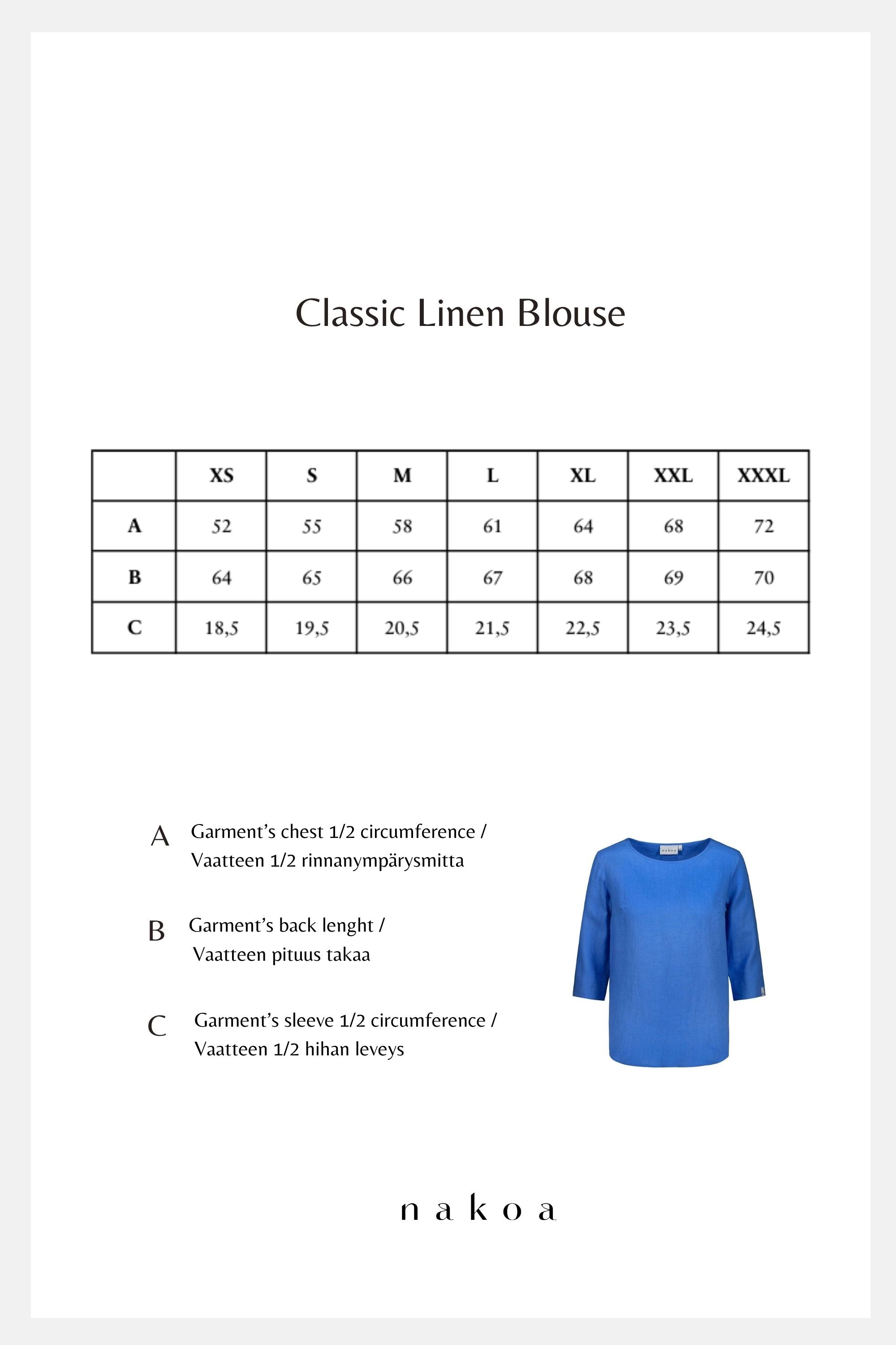Classic Linen Blouse Pellavapaita, Holly Green