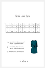 Classic Linen Dress, Crystal Teal