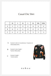 Casual Chic Print Shirt, Copper Flower