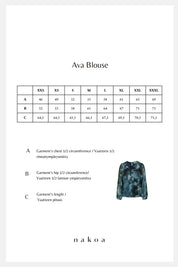 Ava Blouse, Blue Iris