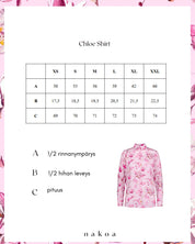 Hemd mit Chloe-Kragen, Ballett der Blüten