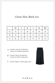 Classic Midi Skirt, Black Leo
