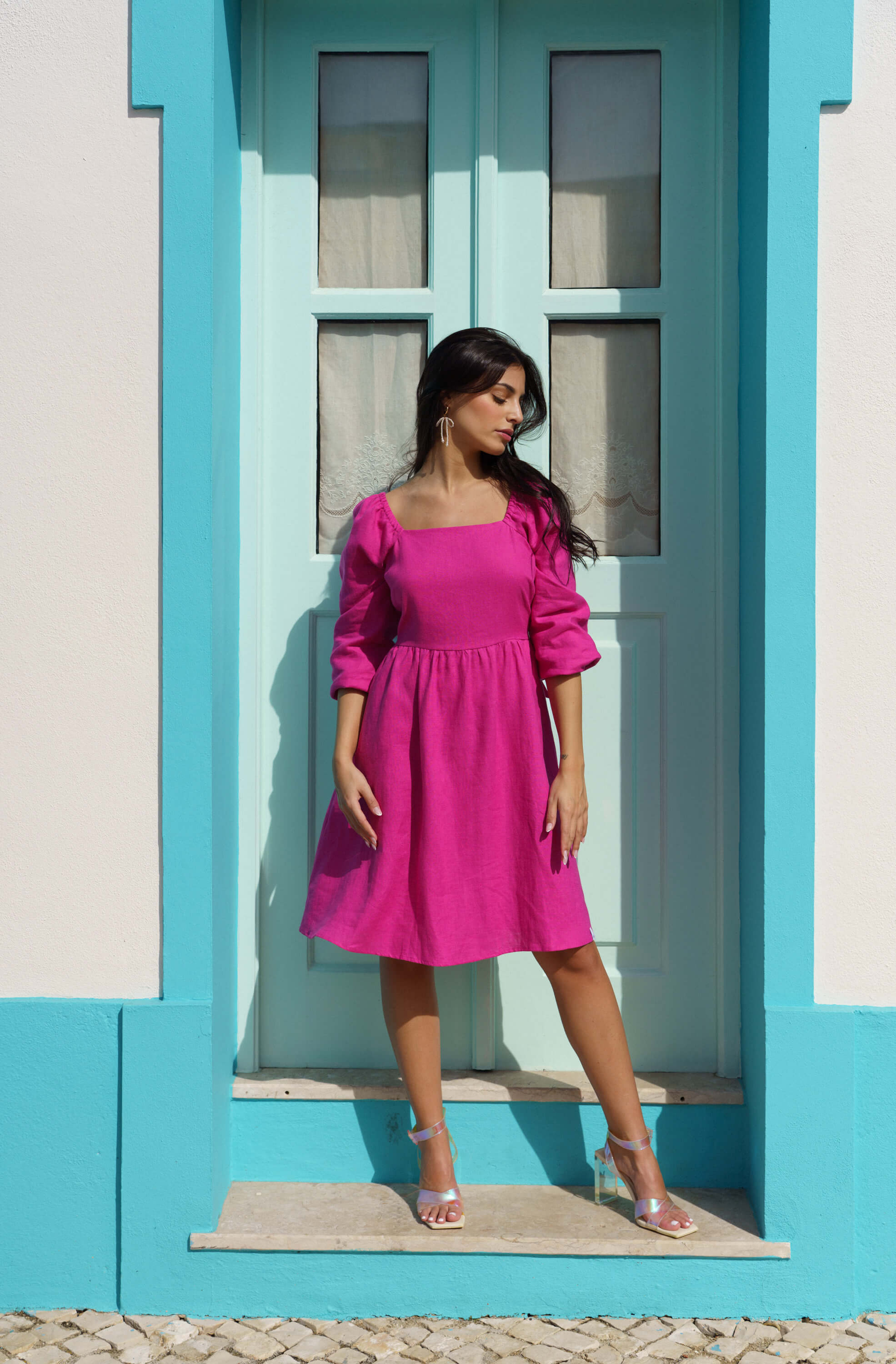 Monica Dress, Candy Pink