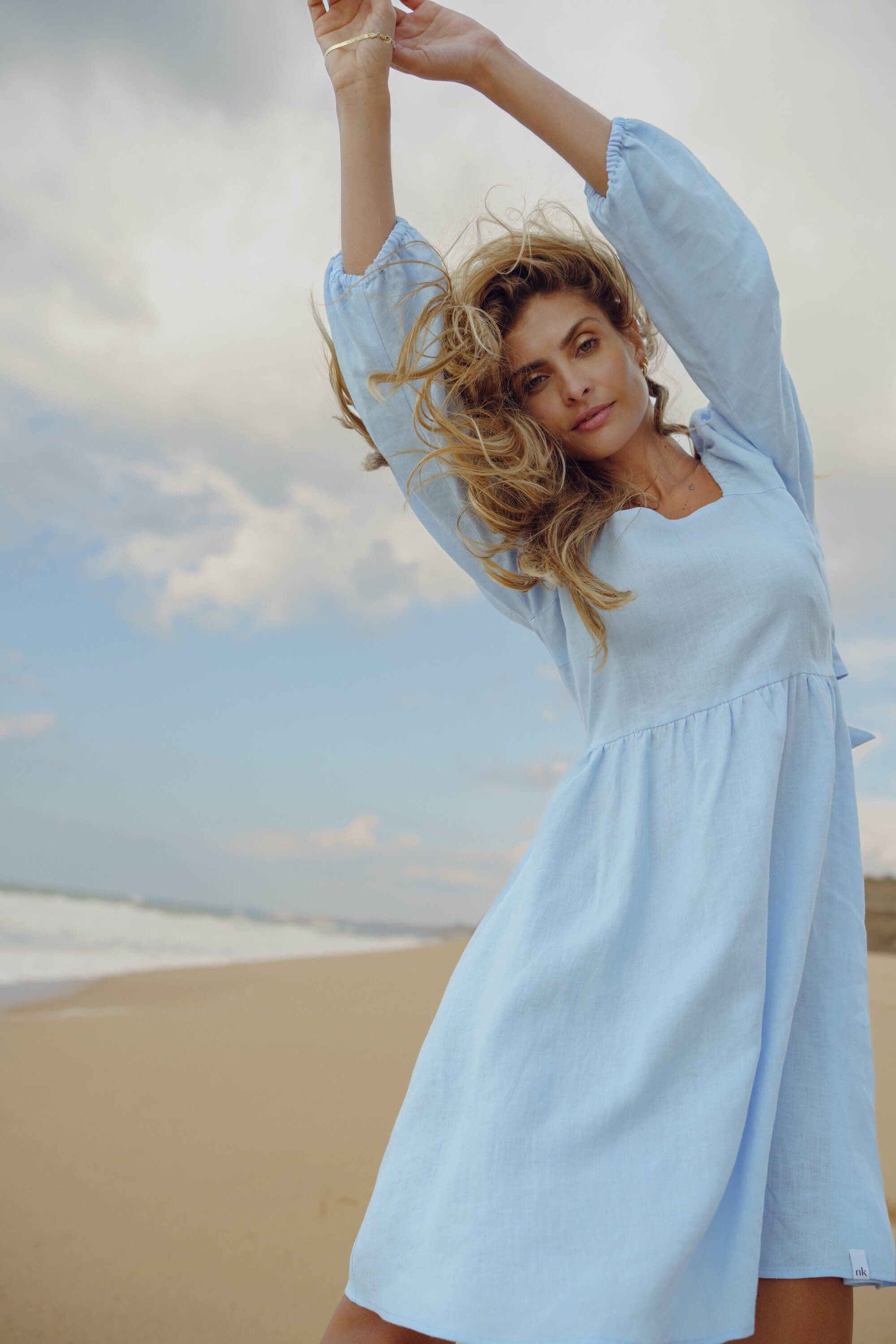 Monica Dress, Sky Blue
