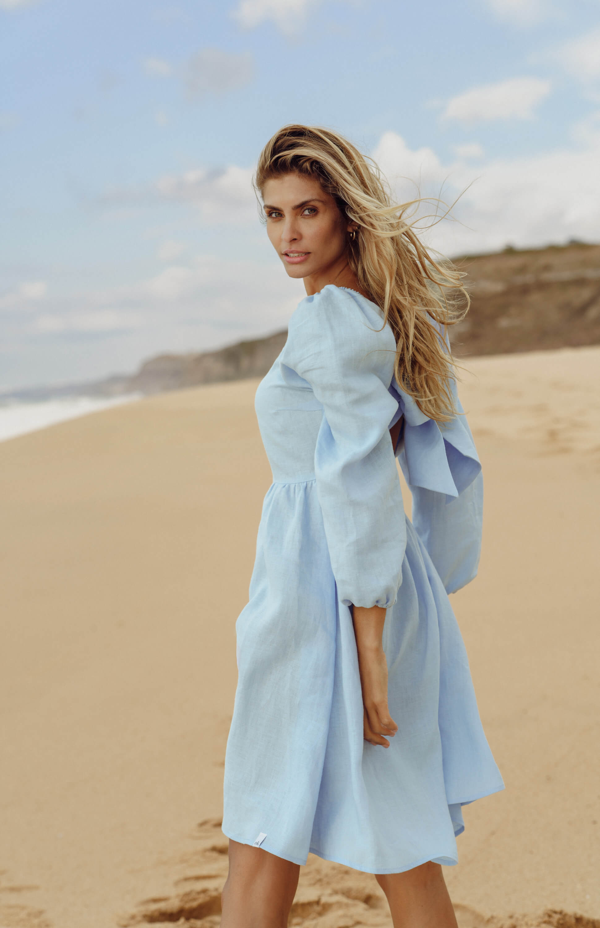 Monica Dress, Sky Blue