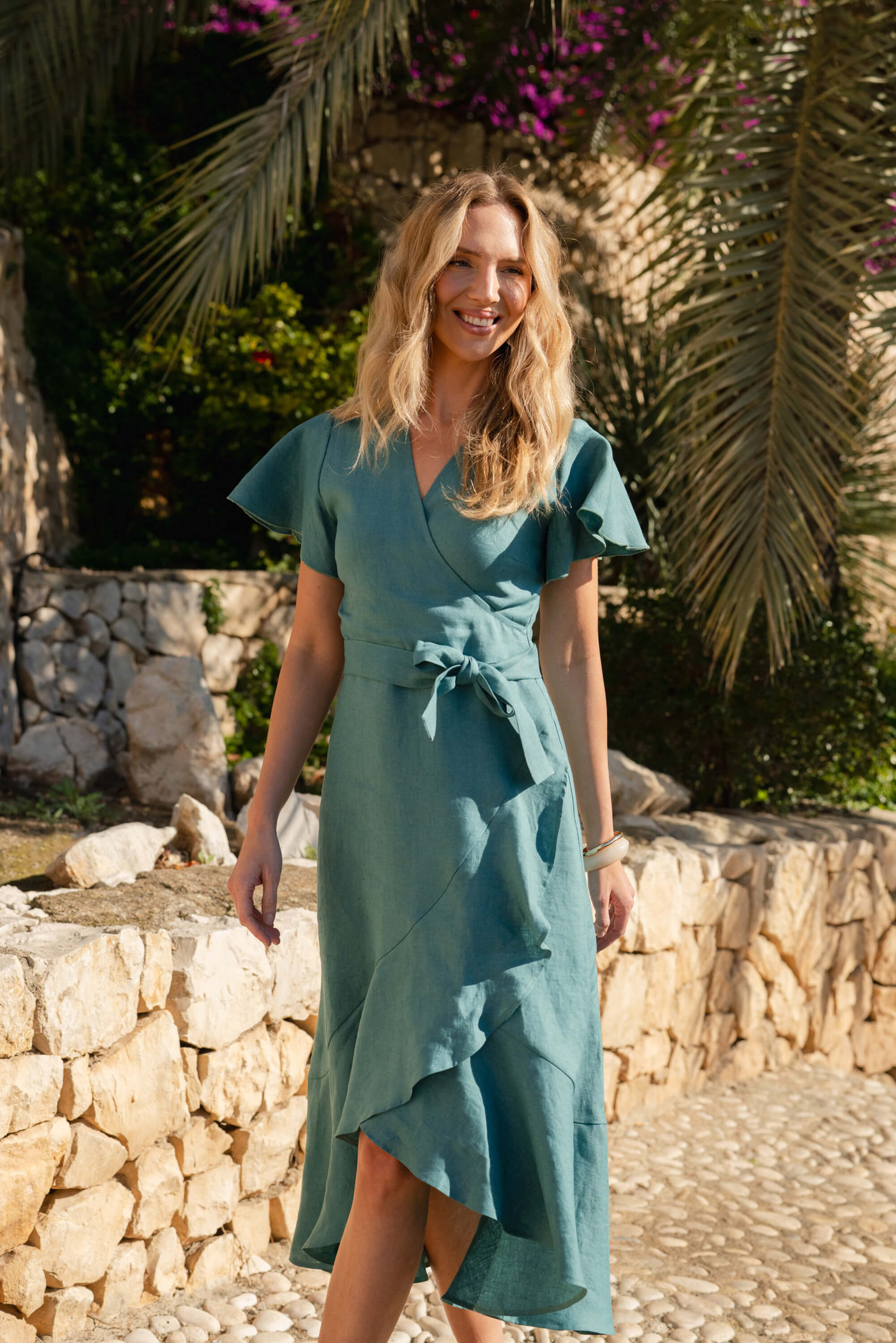 Annika Dress, Silver Pine