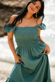 Bianca Dress, Silver Pine