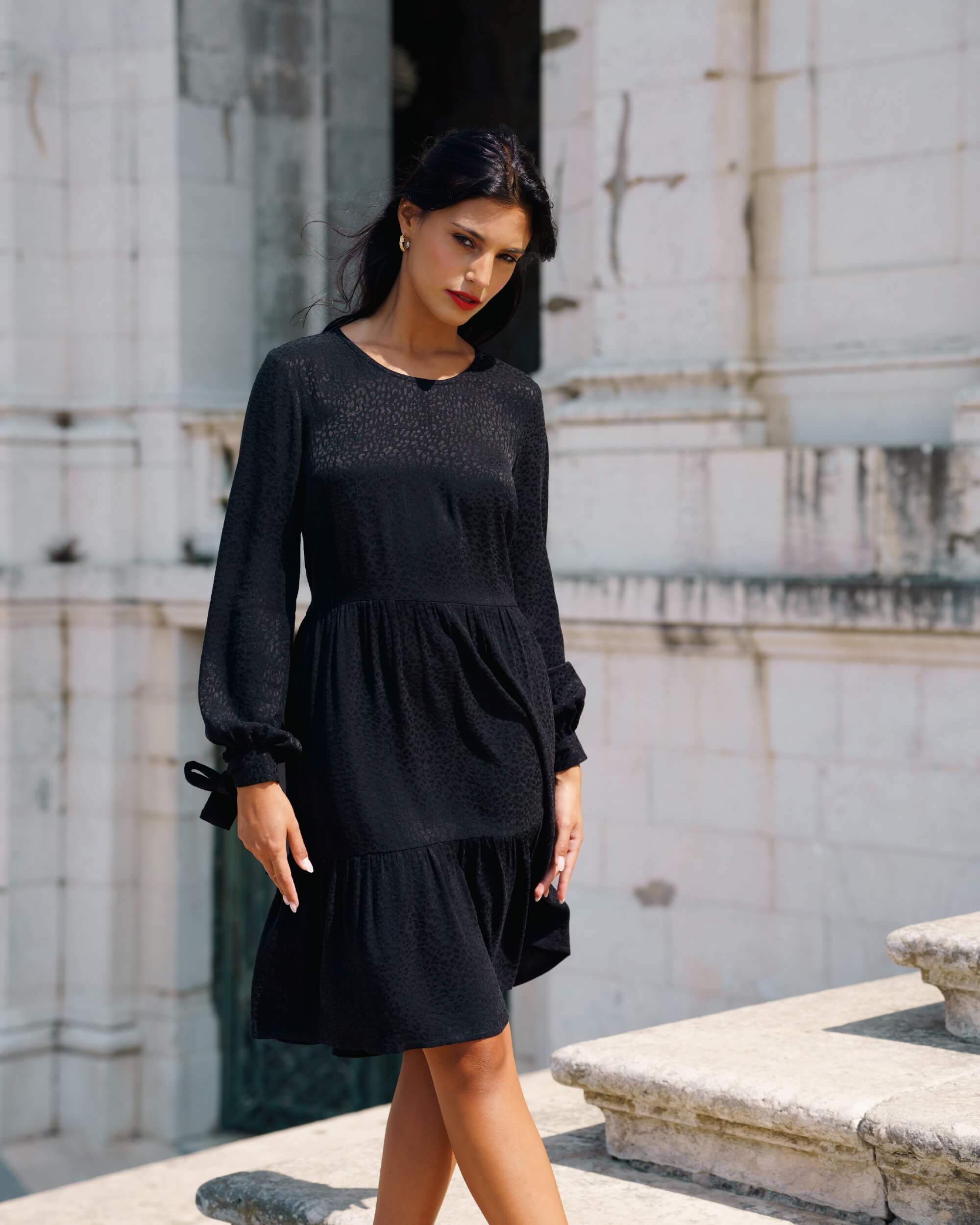 Hailey Dress, Black Leo