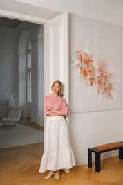 Classic Linen Blouse Pellavapaita, Powder Pink