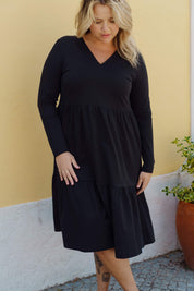 Amélie Dress kerrosmekko, Black