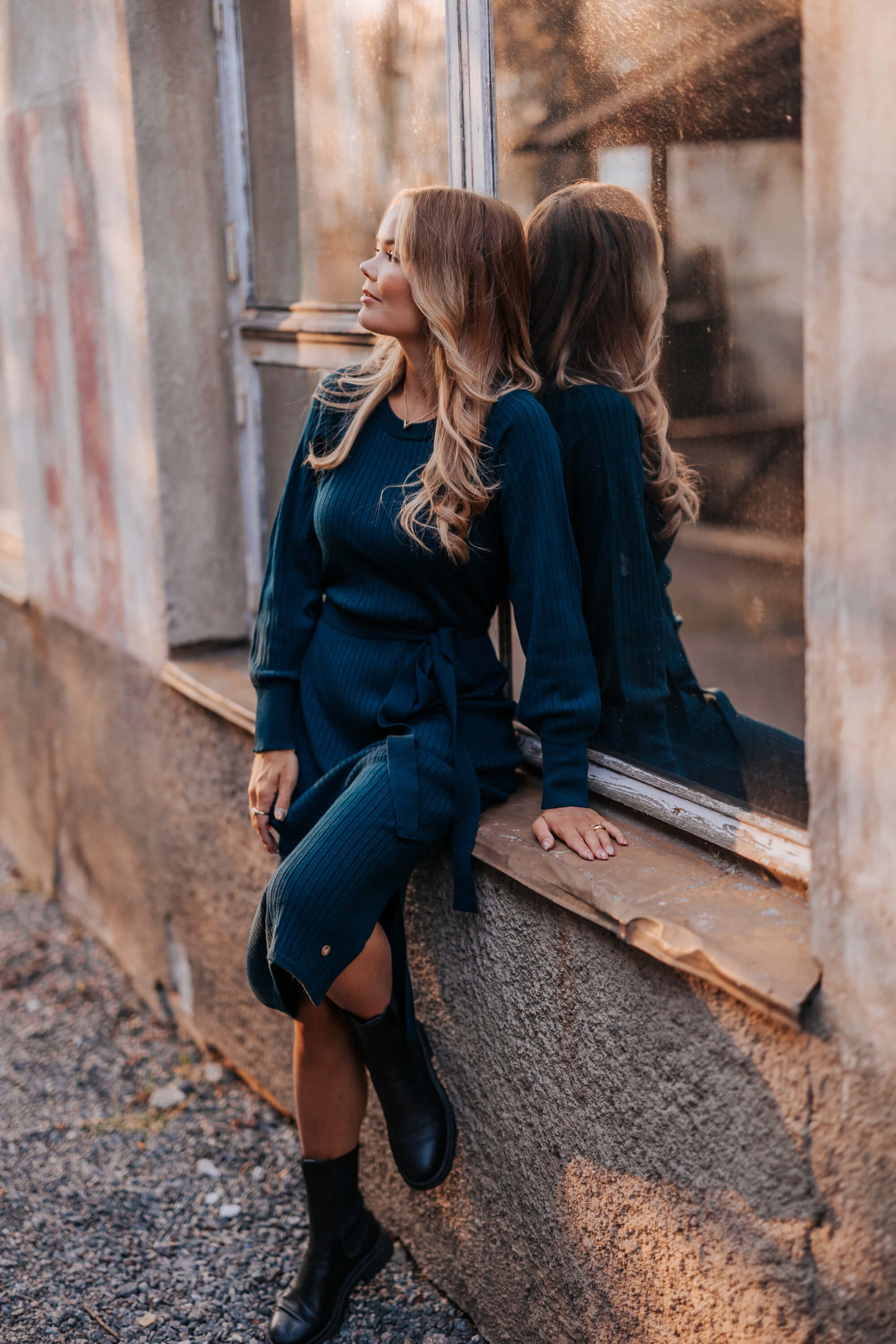 Leona Dress, Teal