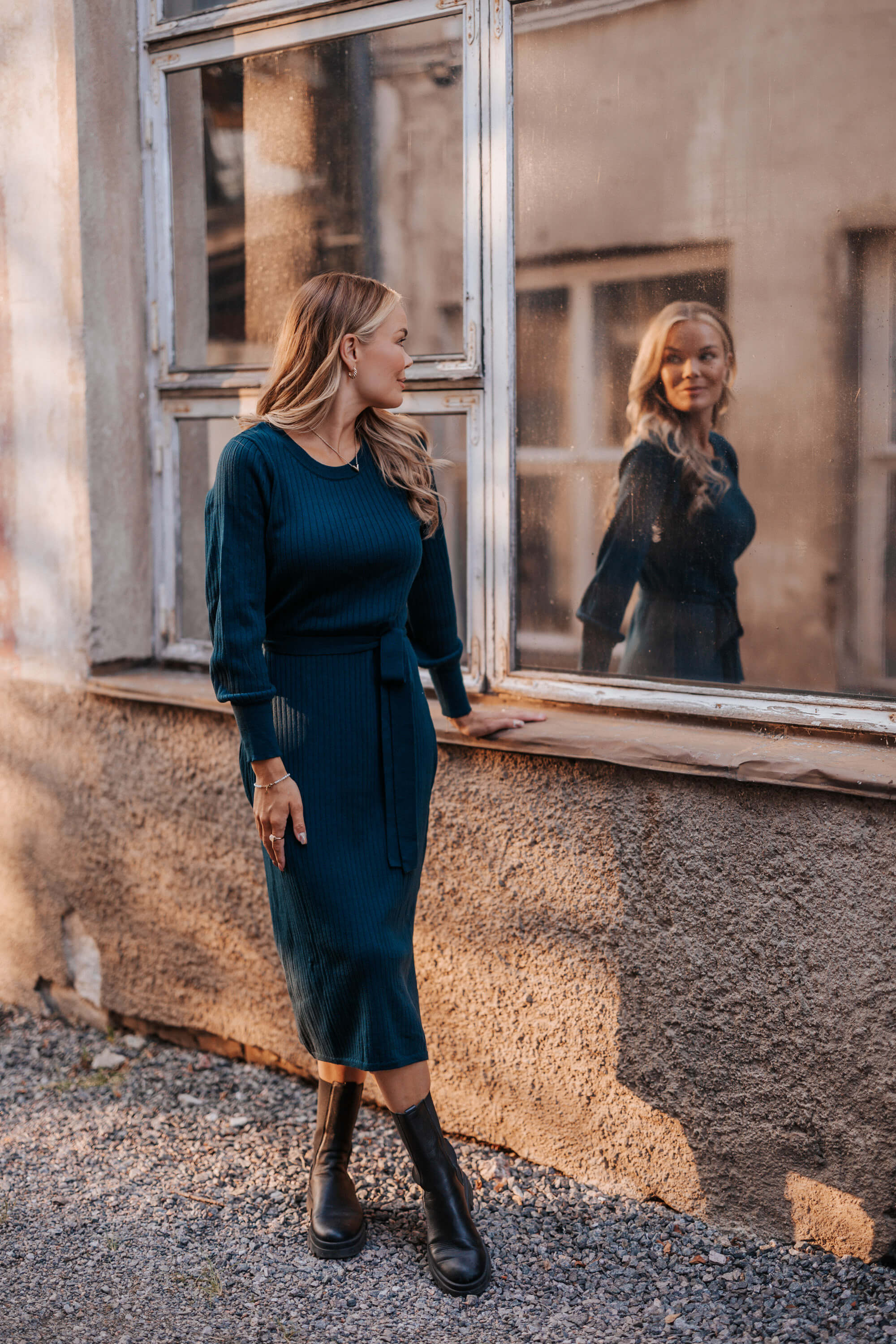 Leona Dress, Teal