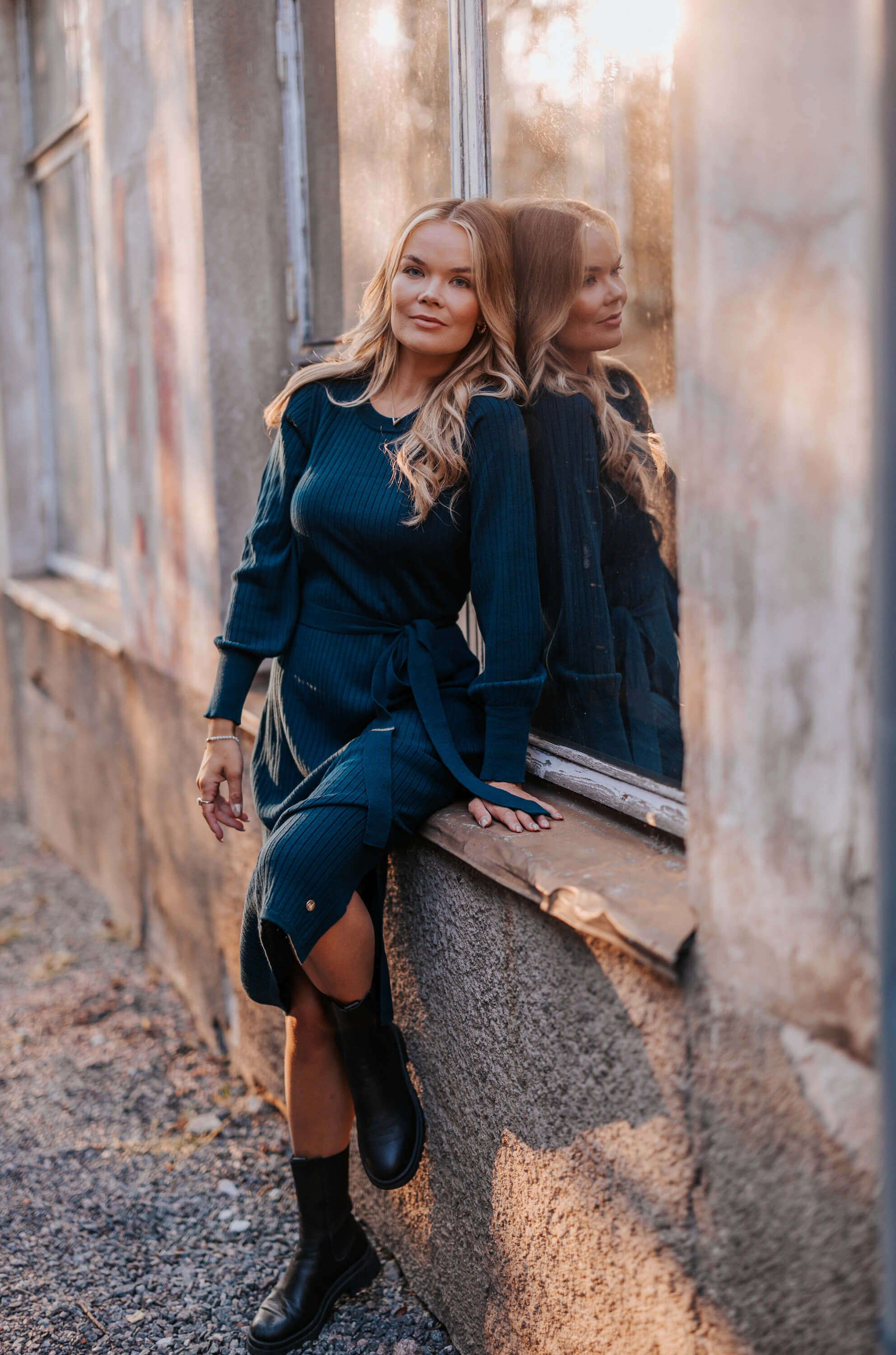 Leona Dress, Teal