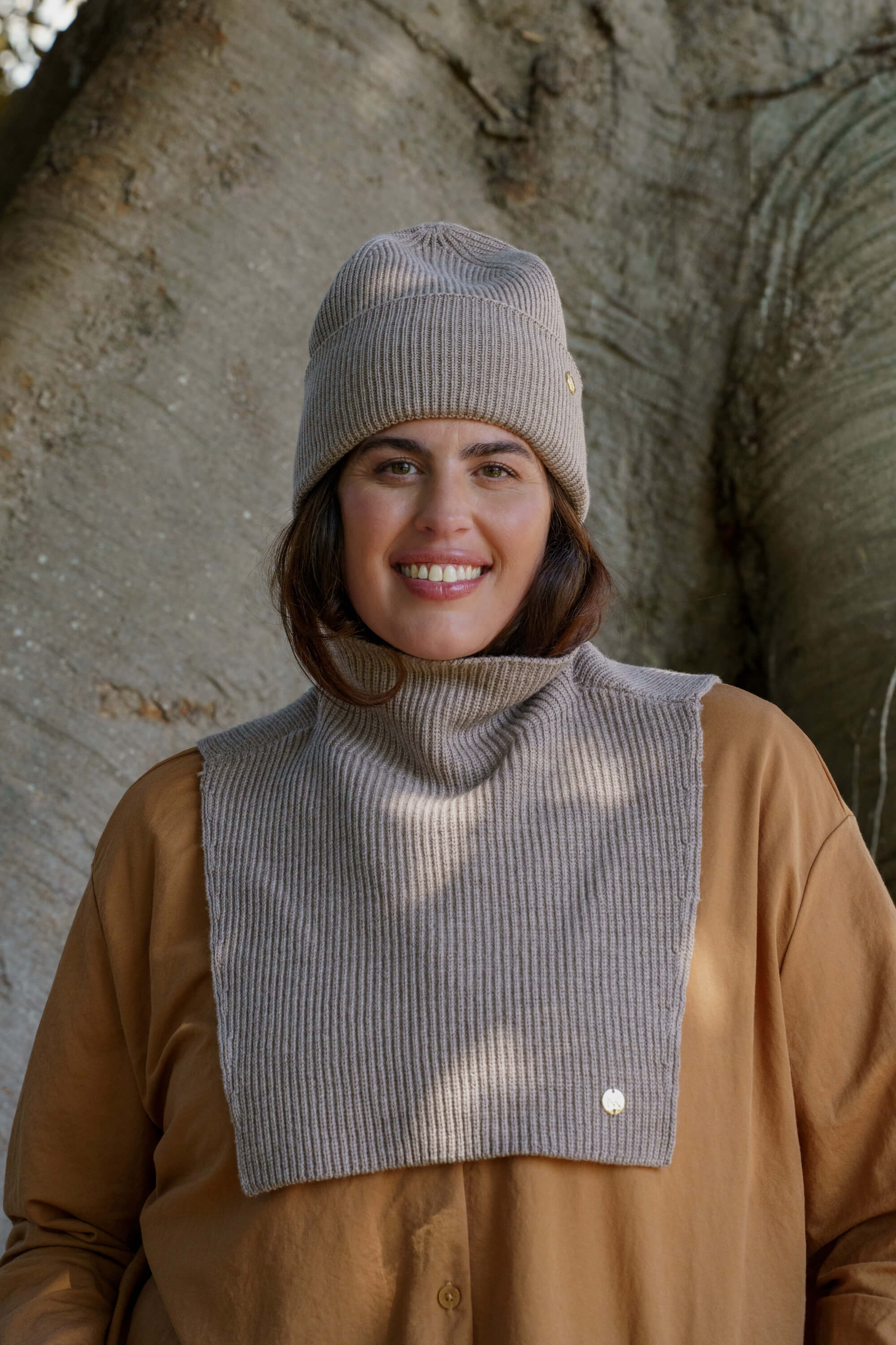 Merino Beanie, Light Taupe