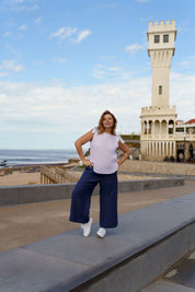 Linen Culottes, Oxford Navy