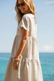 Olivia Dress, Light Grey