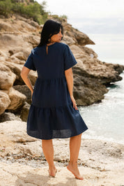 Olivia Dress, Oxford Navy