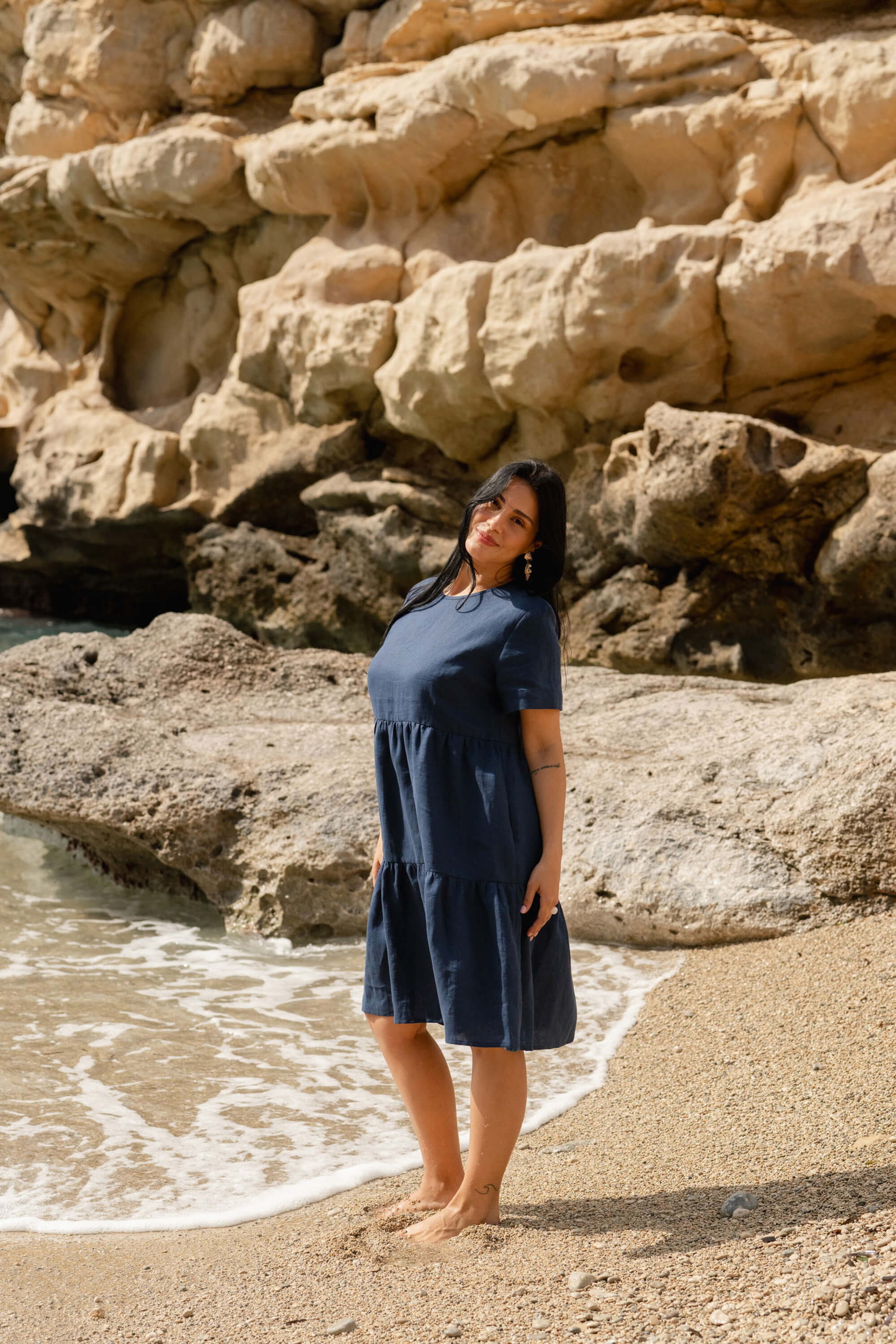 Olivia Dress, Oxford Navy
