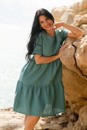 Olivia Dress, Silver Pine
